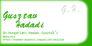 gusztav hadadi business card